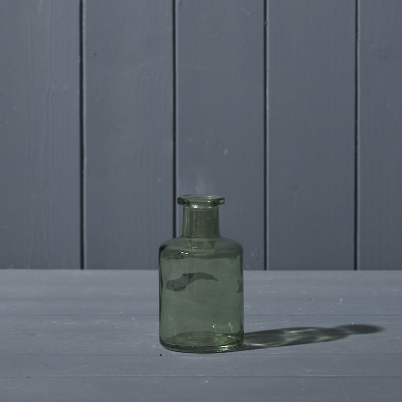 Vintage Green Glass Bottle (11.8cm) detail page